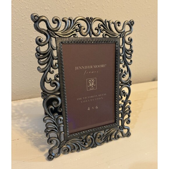 Jennifer Moore Picture Frame The Victorian Metal Collection Holds 4X6 Used - Picture 1 of 12